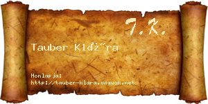 Tauber Klára névjegykártya